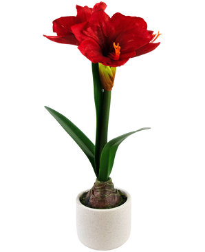 Künstliche Blume Amaryllis rot 48 cm