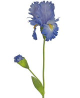 Kunstblume Iris 80 cm blau