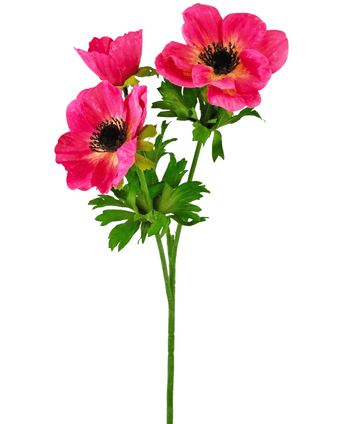 Künstliche Blume Anemone verzweigt 56 cm rosa