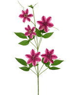 Künstliche Blume Clematis doppelt 78 cm lila