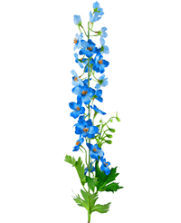 Künstliche Blume Delphinium 79 cm blau