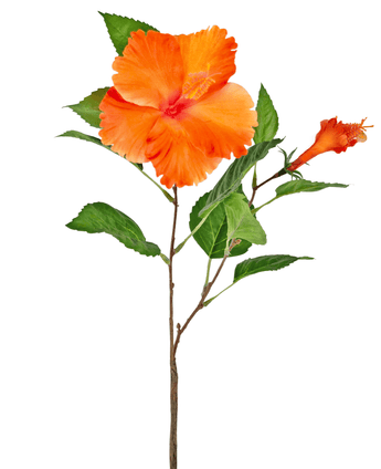 Künstliche Blume Hibiskus 73 cm orange