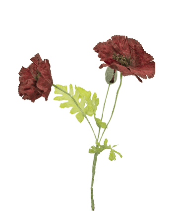 Künstliche Blume Mohn 73 cm bordeaux