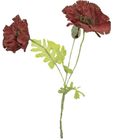 Künstliche Blume Mohn 73 cm bordeaux