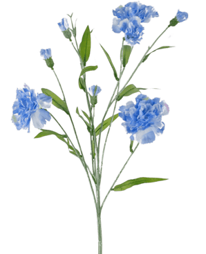 Künstliche Blume Nelkenbüschel 70 cm blau