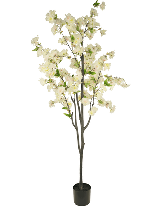 Künstliche Kirschblüte 180 cm weiß