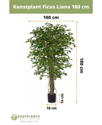 Künstliche Pflanze Ficus Liana 180 cm