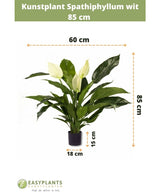 Kunstpflanze Spathiphyllum weiß 85 cm