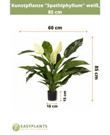 Kunstpflanze Spathiphyllum weiß 85 cm