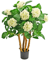 Weiße künstliche Hortensie 85 cm